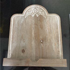 Hobby Lobby Wooden Cookbook Stand with White Painted Trim